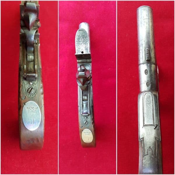 X X X  SOLD X X X  English Flintlock Boxlock pistol by KNUBLEY of LONDON Circa 1785-1790. Ref 9980.