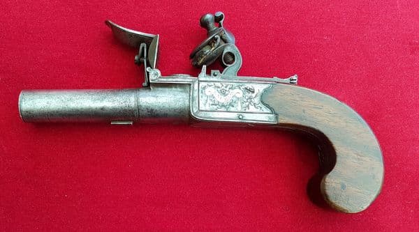 X X X  SOLD X X X  English Flintlock Boxlock pistol by KNUBLEY of LONDON Circa 1785-1790. Ref 9980.