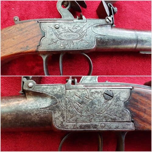 X X X SOLD X X X   English flintlock pistol circa 1761-1794. Made by Bass. Ref 9586.