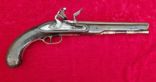 X X X SOLD X X X   Flintlock Pistol made by the famous gunsmith Henry Nock. Ref 1240.