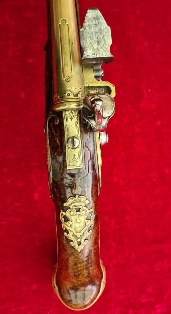 X X X SOLD X X X  ITALIAN single barrel flintlock pistol manufactured by GIOVANI POETA Ref 3730