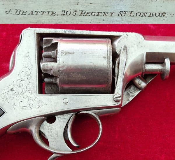 X X X SOLD X X X J. BEATTIE. Tranter's patent .45 cal Percussion Revolver. Circa 1855. Ref 4119