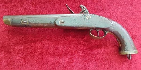 X  X X SOLD X X X Military Flintlock sea service Pistol. Circa 1810-1820. Ref 9907.