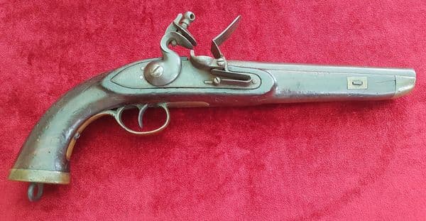 X  X X SOLD X X X Military Flintlock sea service Pistol. Circa 1810-1820. Ref 9907.