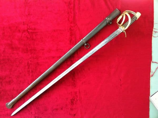 X X X  SOLD X X  X Napoleonic period French Cuirassier's sword, the blade dated 1814. Complete