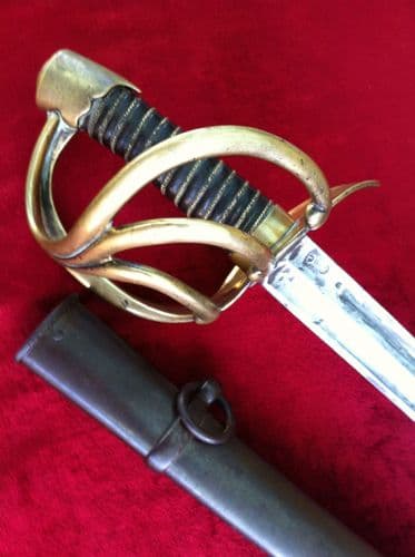 X X X SOLD X X X Napoleonic period French Cuirassier's sword, the blade dated 1814. Complete