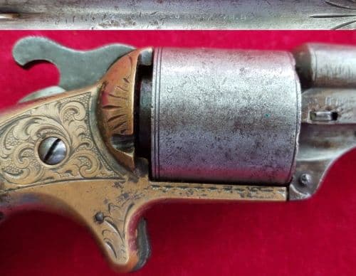 X X X SOLD X X X National Arms Co front loading teat fire revolver. Circa 1864-70. Ref 2031