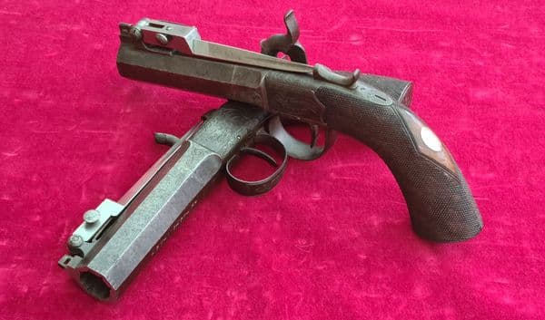 X X X  SOLD X X X   Pair of English Percussion pistols by Charles Osborne of LONDON. Ref 3956.