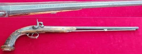 X X X SOLD X X X Percussion extra length pistol from RIO DE JANEIRO. Ref 1805.