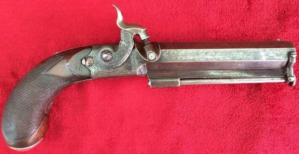 X  X  X SOLD X  X  X  Percussion travelling pistol made by Edward London, 51 London Wall. Ref 8097.