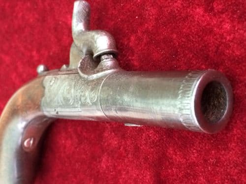 X X X SOLD X X X   pistol by Boston Wakefield. Round action with folding trigger. Ref 9214