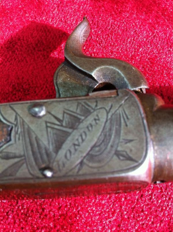 X X  X SOLD X X X Pocket pistol circa 1840 by Jno. Jones & Son London. Good condition. Ref 6526.