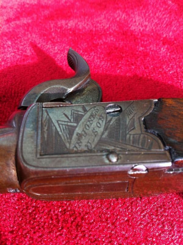 X X  X SOLD X X X Pocket pistol circa 1840 by Jno. Jones & Son London. Good condition. Ref 6526.