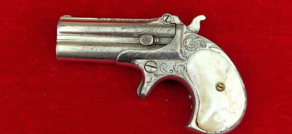X X X  SOLD  X X X  Remington .41 rim-fire double barrelled Derringer. Ref 4323.