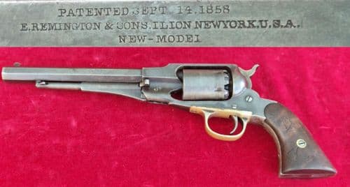 X X X SOLD X X X   Remington New Model Navy 6 shot .36 calibre percussion revolver. Ref 4290.