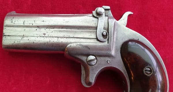 X X  X SOLD X X X unusual action .41 rimfire Remington style Derringer Pistol. Circa 1865. Ref 2521.