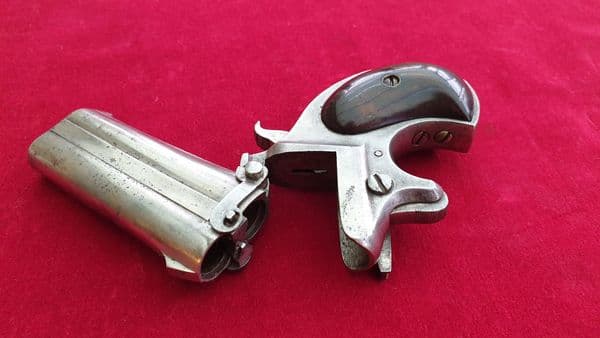 X X  X SOLD X X X unusual action .41 rimfire Remington style Derringer Pistol. Circa 1865. Ref 2521.