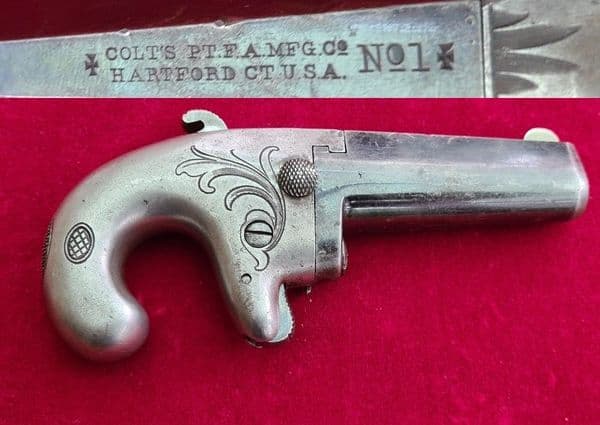 X X X SOLD X X XColt No.1 all metal .41 rimfire Derringer. Circa 1870. Ref 3893.