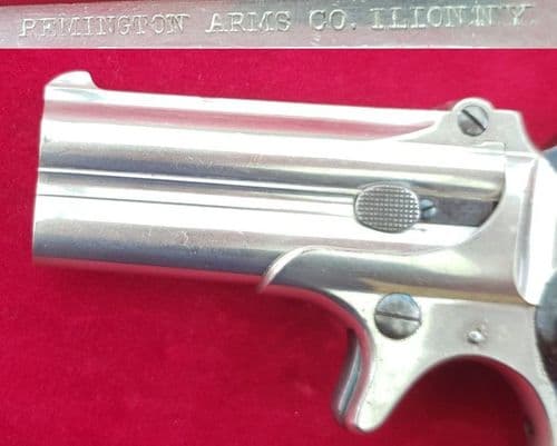 X X X SOLD X X XRemington .41 rimfire double barrel Derringer pistol. C 1885.Ref 2607.