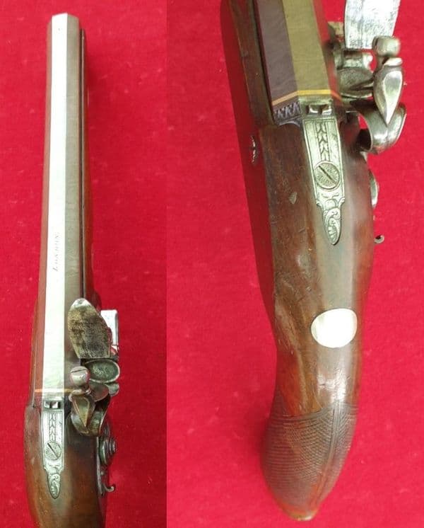 XXX SOLD X XX  Flintlock Duelling Pistol, made by the gunsmith VAUGHAN of LONDON. FOR SALE. Ref 2501