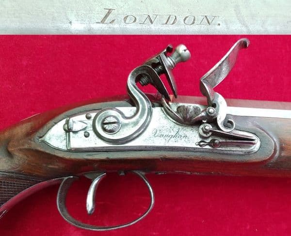 XXX SOLD X XX  Flintlock Duelling Pistol, made by the gunsmith VAUGHAN of LONDON. FOR SALE. Ref 2501