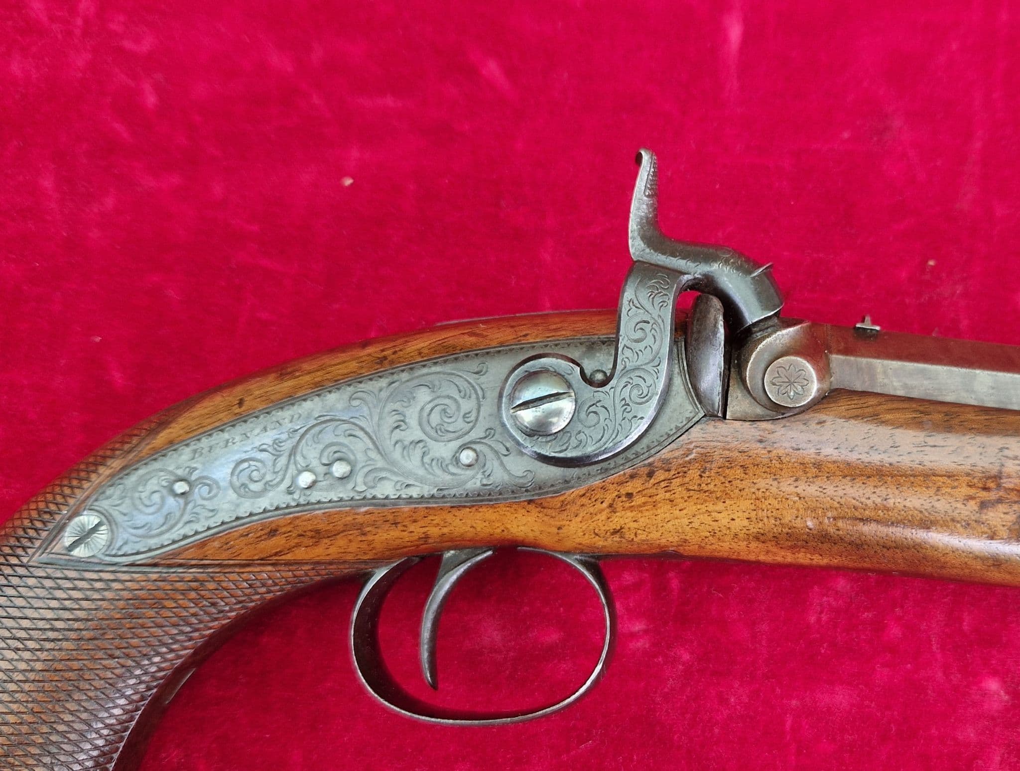 XXX SOLD XXX 60 cal percussion pistol by Burnand Newcastle upon Tyne ...