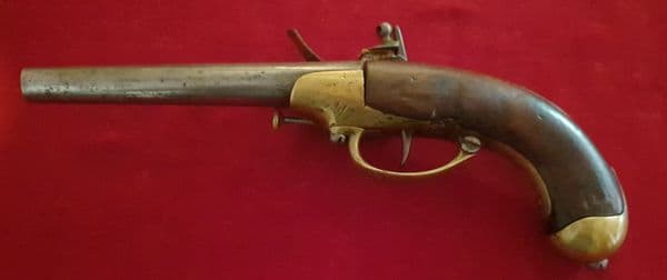XXX SOLD XXX  Napoleonic Era French Military Flintlock pistol dating from circa 1777-1815. Ref 2524.