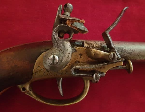 XXX SOLD XXX  Napoleonic Era French Military Flintlock pistol dating from circa 1777-1815. Ref 2524.