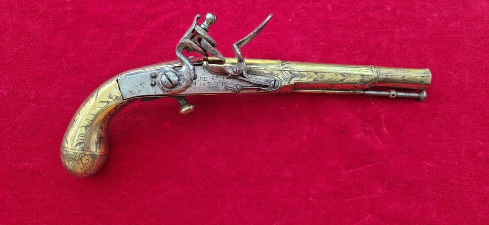 XXX SOLD XXX Scottish Highlander s all metal flintlock pistol by T ...