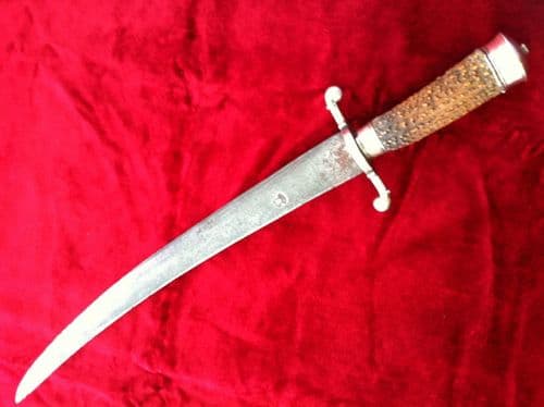 XXX SOLD XXX Silver mounted English Hunting Sword with hallmarked silver pommel, circa 1680. Ref