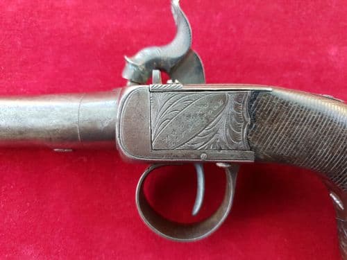 XXX SOLD XXX Single barrelled side hammer Percussion pistol, by Holmes of Liverpool. Ref 1917