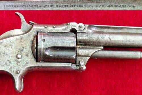 XXX SOLD XXX Smith & Wesson tip up 5 shot .32 calibre rim-fire revolver. Circa 1862. Ref 4278.