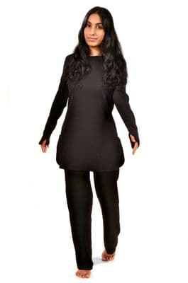 Sustainable Black Rib Sports Pants