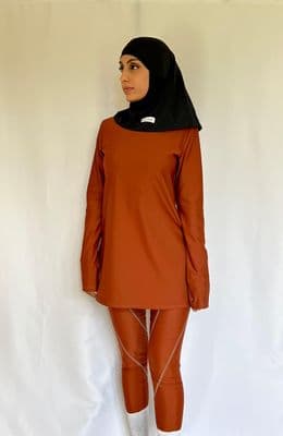 Sustainable Rusty Brown Long Top