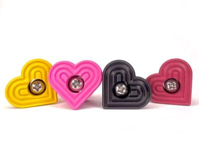 Grindstone Heartstoppers bolt on toe stops. (Only amber currently available)