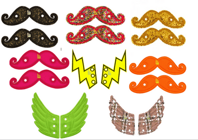 Shwings- Moustaches, Wings and Lightning Bolts