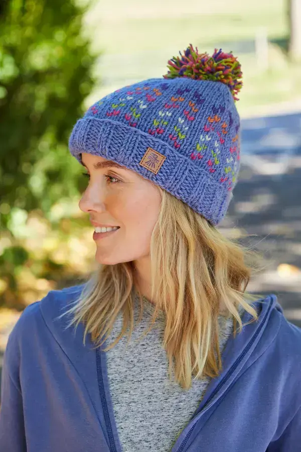 Andorra Bobble Beanie Bluebell