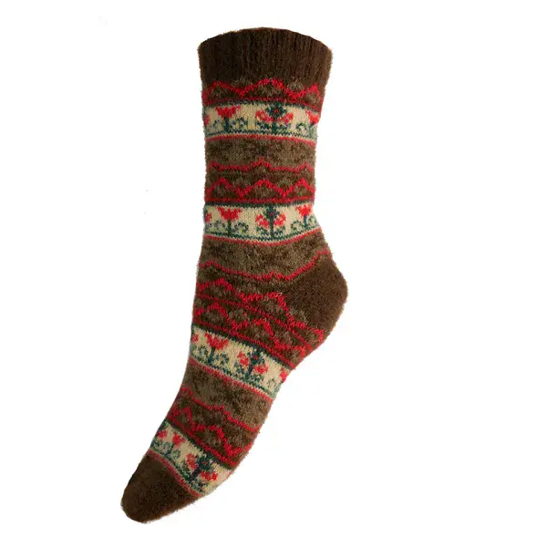 Bow patterned Wool Blend socks Size 3 - 7