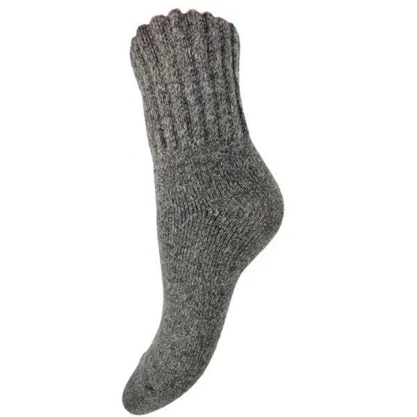 Dark Grey thick wool blend socks with ribbed cuff size 4-7