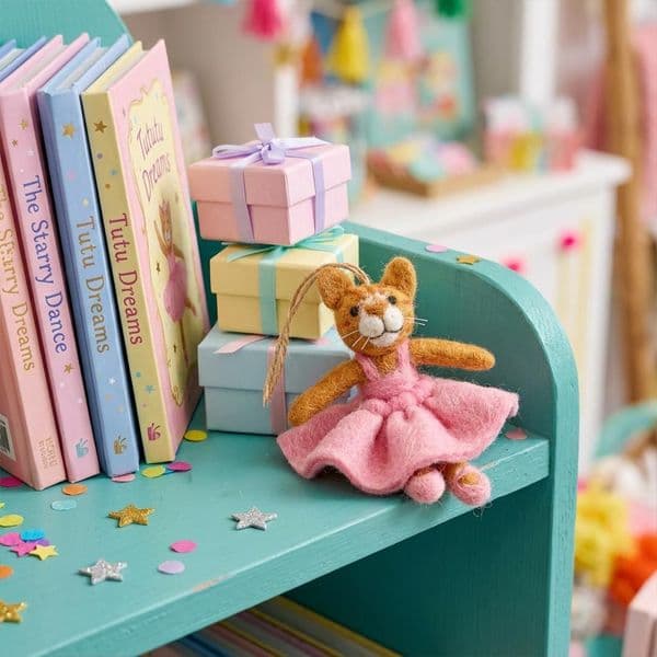 Felt Gracie Cat Hanging Decoration