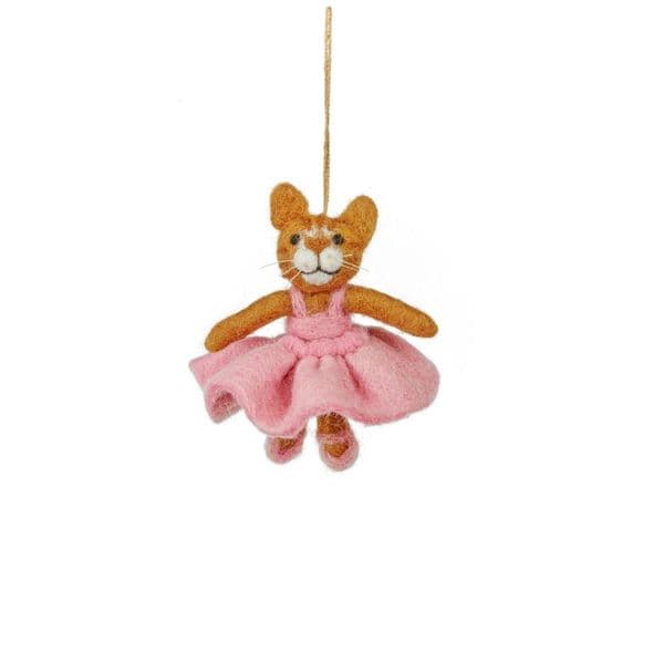 Felt Gracie Cat Hanging Decoration