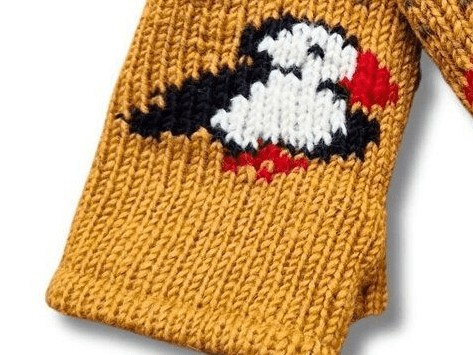 Hand-knitted Puffin Wool Headband i Straw Yellow