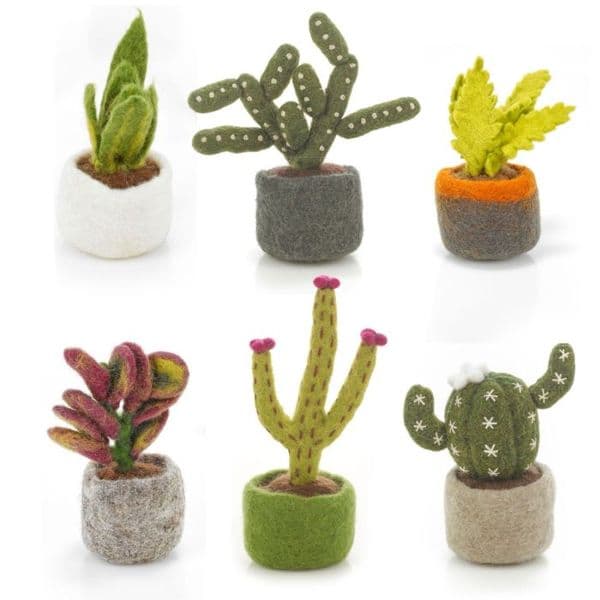 Handmade Felt Biodegradable Fake Miniature Plants Decoration