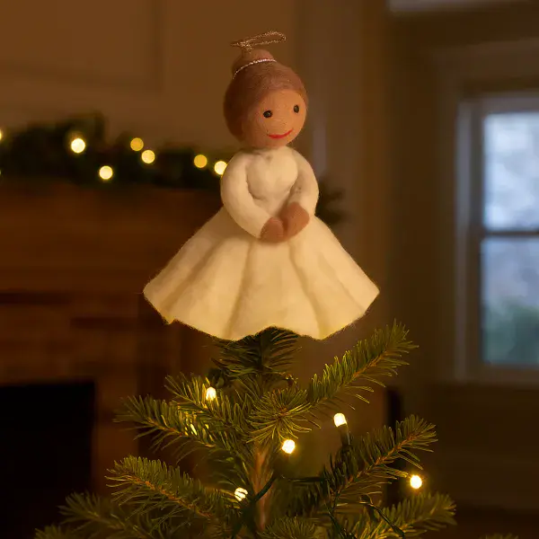Handmade Felt Christmas Angel Tree Topper Decoration