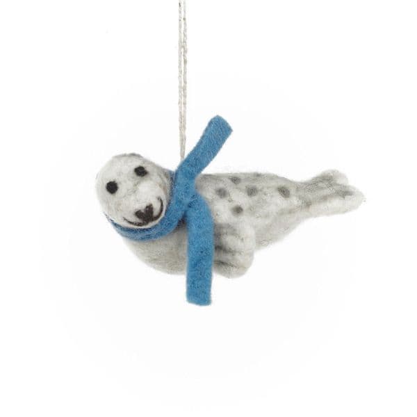 Handmade Felt Eduardo the Seal Hanging Sealife Decoration