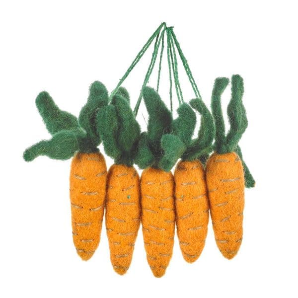 Handmade Hanging Carrots