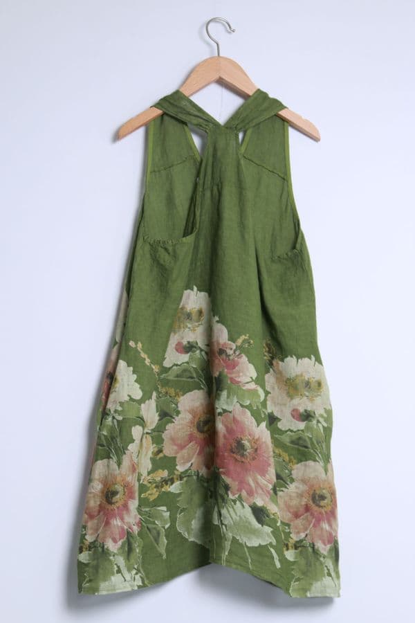 Medium Length Linen Summer Dress