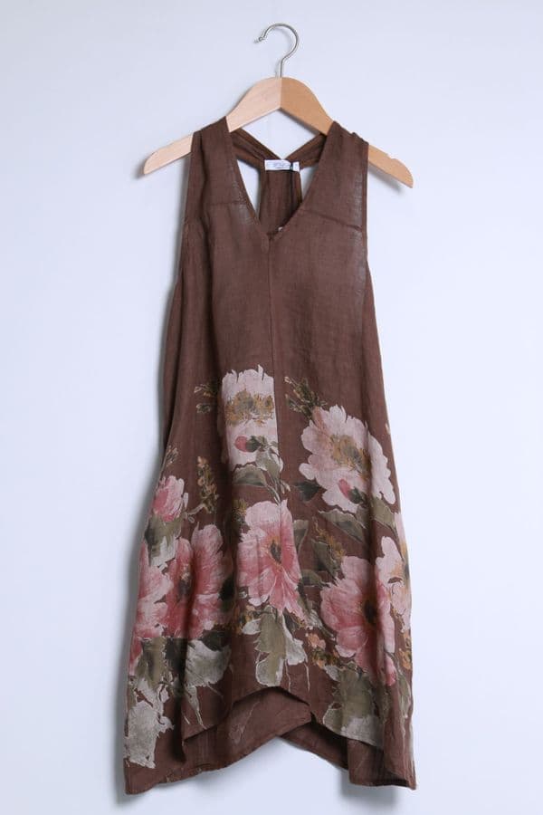 Medium Length Linen Summer Dress