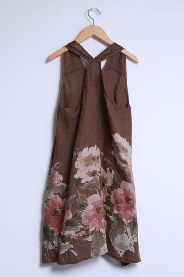 Medium Length Linen Summer Dress