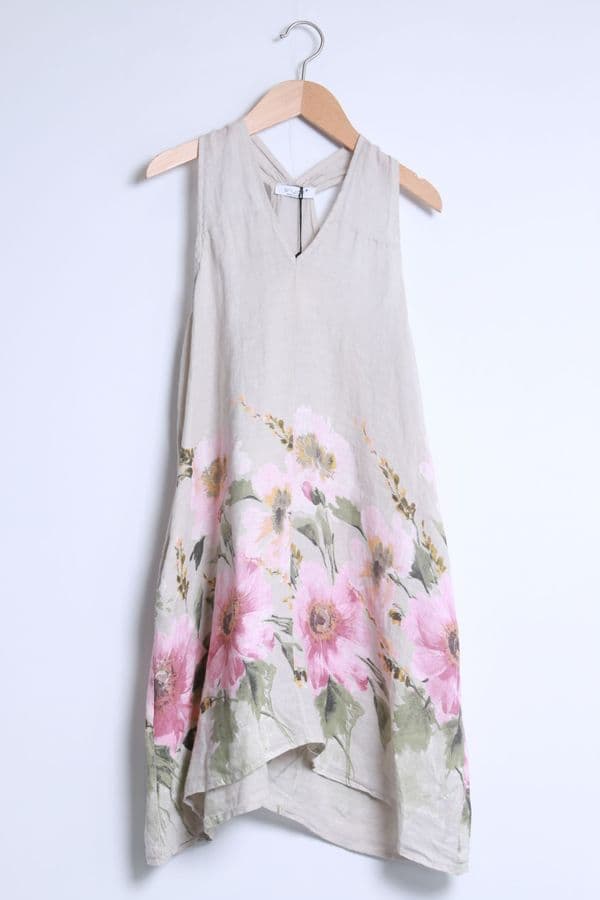 Medium Length Linen Summer Dress